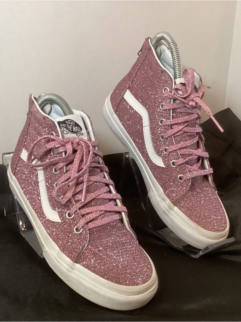 Vans Kids High-tops  Sparkling Pink High-Top Sneakers Size 3.5